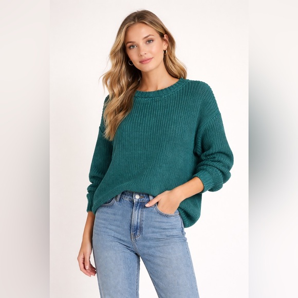 SO Sweaters - 💚 SO Teal Chunky Knit Sweater 💚
